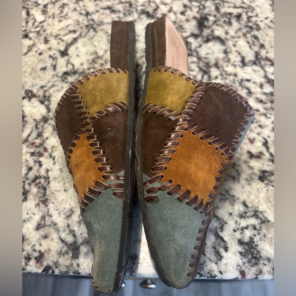 Salvatore Ferragamo Multicolor Patchwork Mules - image 3